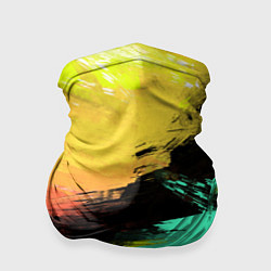 Бандана-труба Яркий красочный гранж, цвет: 3D-принт