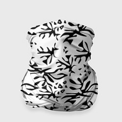 Бандана-труба Черно белый абстрактный модный узор, цвет: 3D-принт