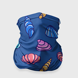 Бандана-труба Паттерн из морских раковин, цвет: 3D-принт