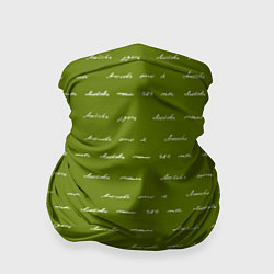 Бандана-труба Зелёная любовь, цвет: 3D-принт