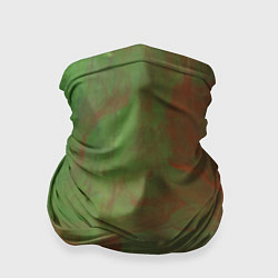 Бандана-труба Зелёные и красные волны красок, цвет: 3D-принт