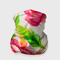 Бандана-труба Яркие выразительные розы, цвет: 3D-принт