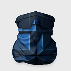 Бандана-труба Синяя объёмная броня киборга, цвет: 3D-принт