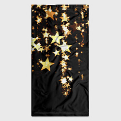 Бандана-труба Золотые праздничные звезды, цвет: 3D-принт — фото 2