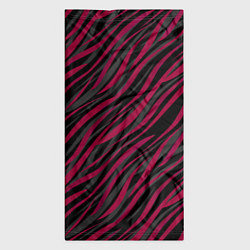 Бандана-труба Модный полосатый красно- черный узор Зебра, цвет: 3D-принт — фото 2