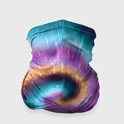 Бандана-труба Сине-фиолетовый тай дай, цвет: 3D-принт