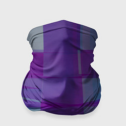 Бандана-труба Геометрические объёмные фиолетовые кубы, цвет: 3D-принт