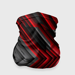 Бандана-труба Чёрно-красный паркет графика, цвет: 3D-принт