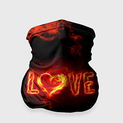 Бандана-труба Fire love, цвет: 3D-принт