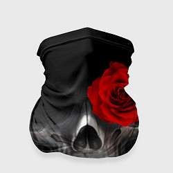 Бандана-труба Роза на черепе, цвет: 3D-принт