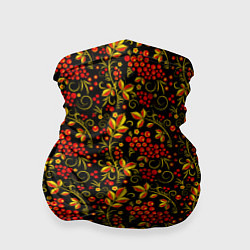 Бандана-труба Хохлома - красная рябина, цвет: 3D-принт