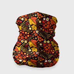 Бандана-труба Осенняя хохлома, цвет: 3D-принт