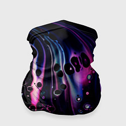 Бандана-труба Фиолетовая вода и краски, цвет: 3D-принт