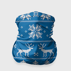Бандана Рождественский синий свитер с оленями