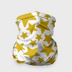 Бандана-труба Жёлтые звезды, цвет: 3D-принт