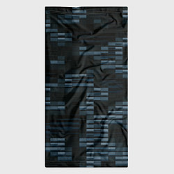 Бандана-труба Чёрные и синие блоки во тьме, цвет: 3D-принт — фото 2
