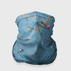 Бандана-труба Тёмно-синий абстрактный туман и краски, цвет: 3D-принт