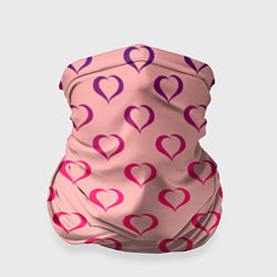 Бандана-труба Сердечный принт на день влюблённых, цвет: 3D-принт