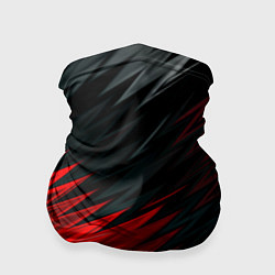 Бандана-труба Черно-Красная штриховка, цвет: 3D-принт