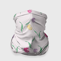 Бандана-труба Цветут тюльпаны, цвет: 3D-принт