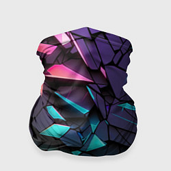 Бандана-труба Неоновые абстрактные каменные плиты, цвет: 3D-принт