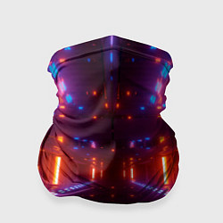 Бандана-труба Неоновые разнообразные абстрактные лучи, цвет: 3D-принт