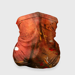 Бандана-труба Абстрактный красный туман и краски, цвет: 3D-принт