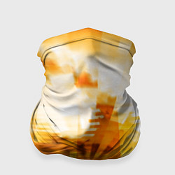 Бандана-труба Ярко-жёлтое свечение и пиксели, цвет: 3D-принт
