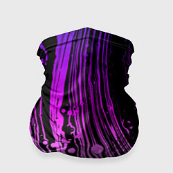 Бандана-труба Неоновые цвета брызги краски гранжевая текстура, цвет: 3D-принт