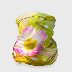 Бандана-труба Пасхальные яйца и цветы, цвет: 3D-принт