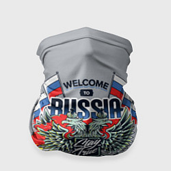 Бандана-труба Welcome to Russia - футбол, цвет: 3D-принт