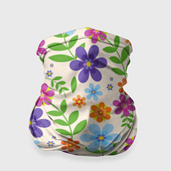 Бандана-труба Цветочное царство, цвет: 3D-принт