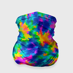 Бандана-труба Тай-дай цветные краски, цвет: 3D-принт