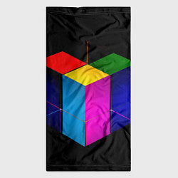 Бандана-труба Многосторонний цветной куб, цвет: 3D-принт — фото 2