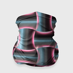 Бандана-труба Множество полурозовых изогнутых четырёхугольников, цвет: 3D-принт