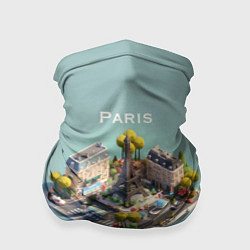 Бандана-труба Paris Isometric, цвет: 3D-принт