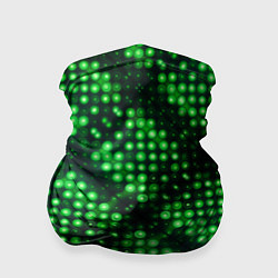 Бандана-труба Яркие зеленые точки, цвет: 3D-принт