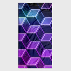 Бандана-труба Неоновые кубы иллюзия, цвет: 3D-принт — фото 2