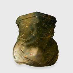 Бандана-труба Золотистый туман и краски, цвет: 3D-принт