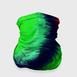 Бандана-труба Красно-зеленый абстрактный узор, цвет: 3D-принт