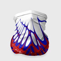 Бандана-труба Лучи - белый синий красный - Хуф и Ся, цвет: 3D-принт