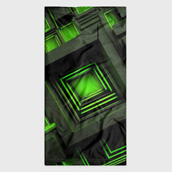 Бандана-труба Неоновые зелёные блоки, цвет: 3D-принт — фото 2