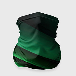 Бандана-труба Черно зеленые полосы, цвет: 3D-принт
