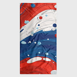 Бандана-труба Брызги красок в цветах флага РФ, цвет: 3D-принт — фото 2