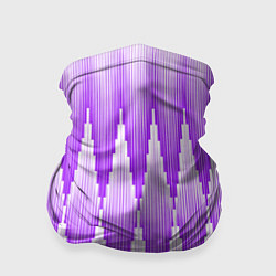 Бандана-труба Узкие сиреневые ромбы, цвет: 3D-принт