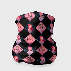 Бандана-труба Клеточка black pink, цвет: 3D-принт
