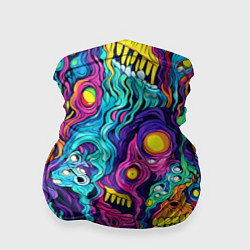 Бандана-труба Кислотные психоделические черепа, цвет: 3D-принт