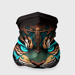 Бандана-труба Тигр самурай, цвет: 3D-принт