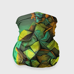 Бандана-труба Зеленая объемная абстракция, цвет: 3D-принт