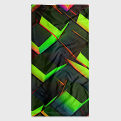 Бандана-труба Зеленые неоновые плитки, цвет: 3D-принт — фото 2